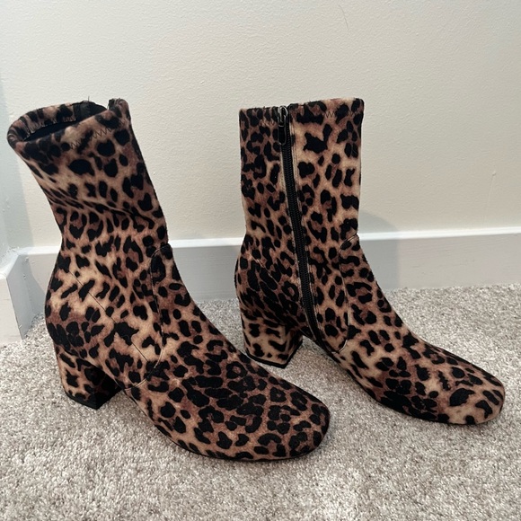 Anthropologie Silent D Leopard Print Boots - Picture 2 of 5